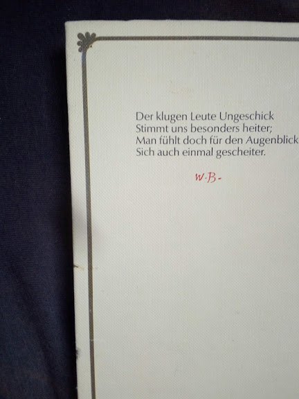 Wilhelm Busch Brevier  von 1982  Taschenbuchgrösse 