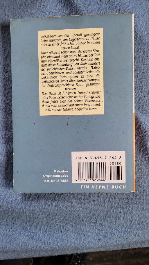 Taschenbuch der deutsche Liederschatz