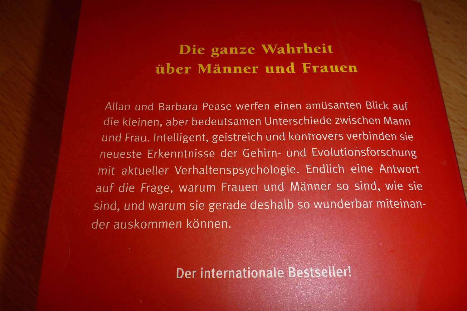 Buch: Warum Männer nicht zuhören und Frauen schlecht einparken