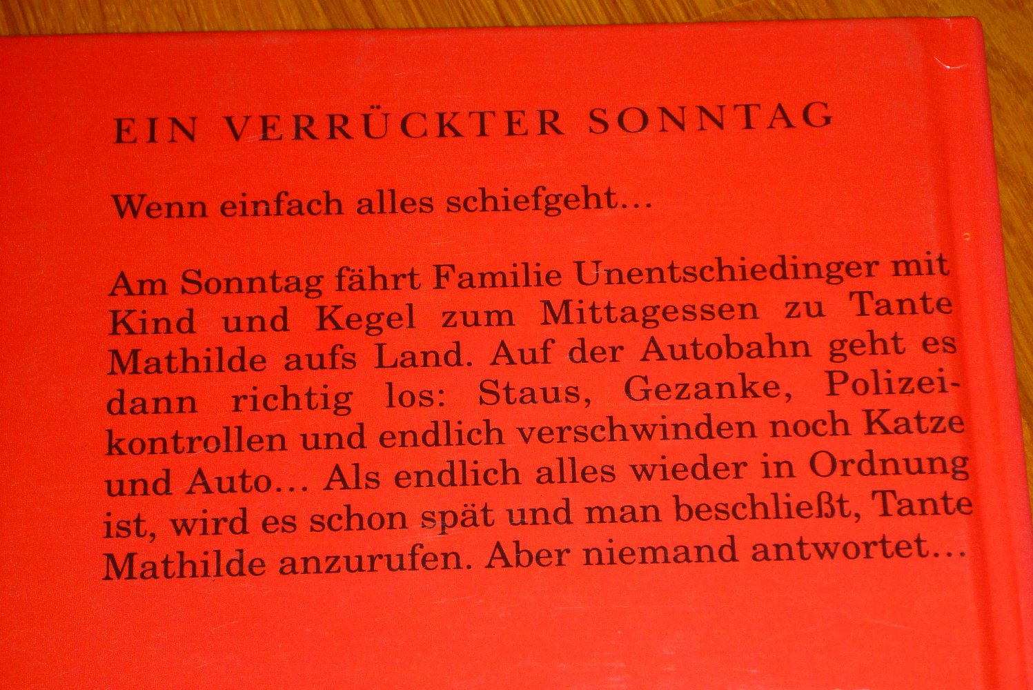 Buch: Ein verrückter Sonntag