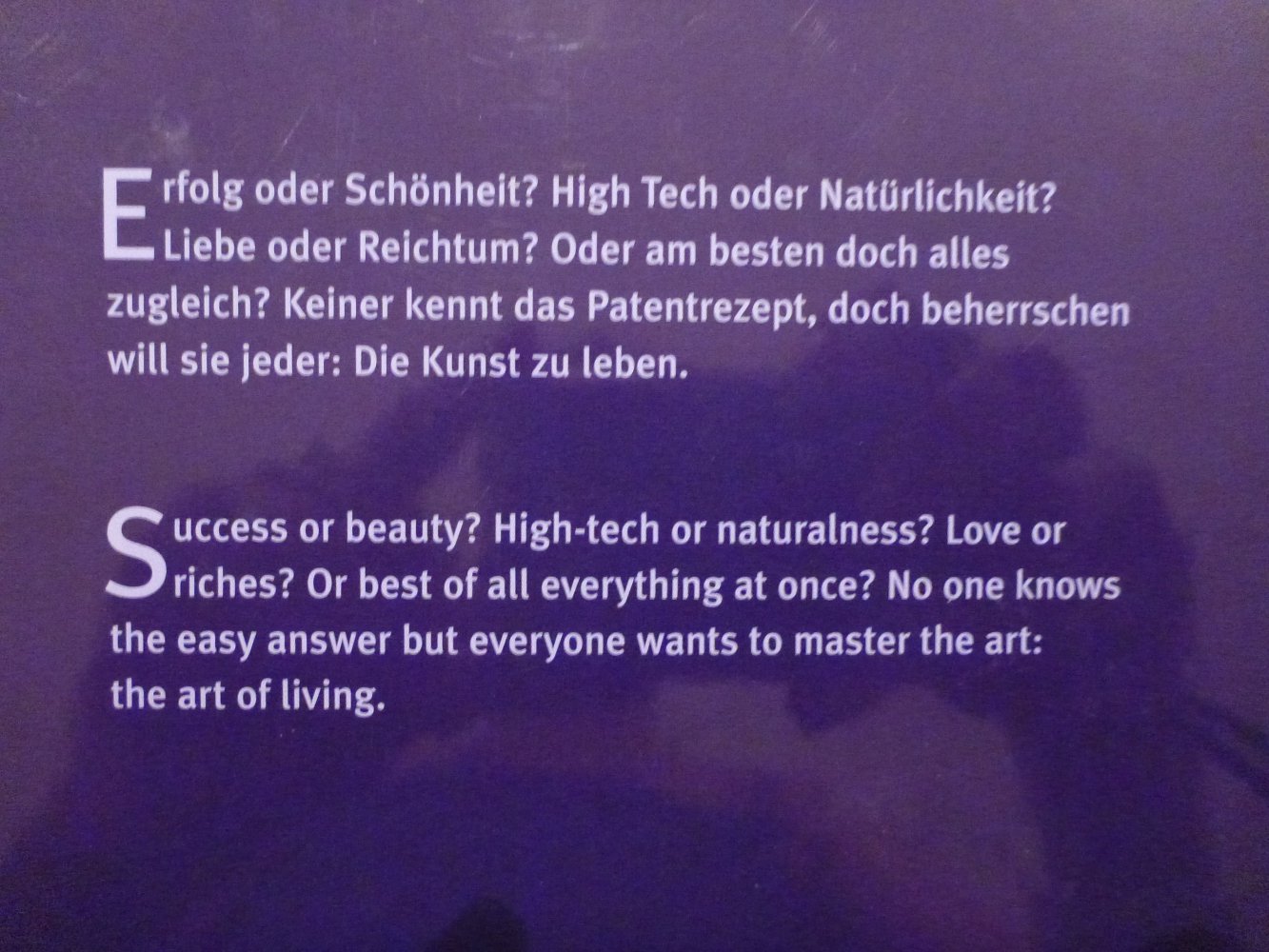 Buch: Die Kunst zu Leben - The Art of living
