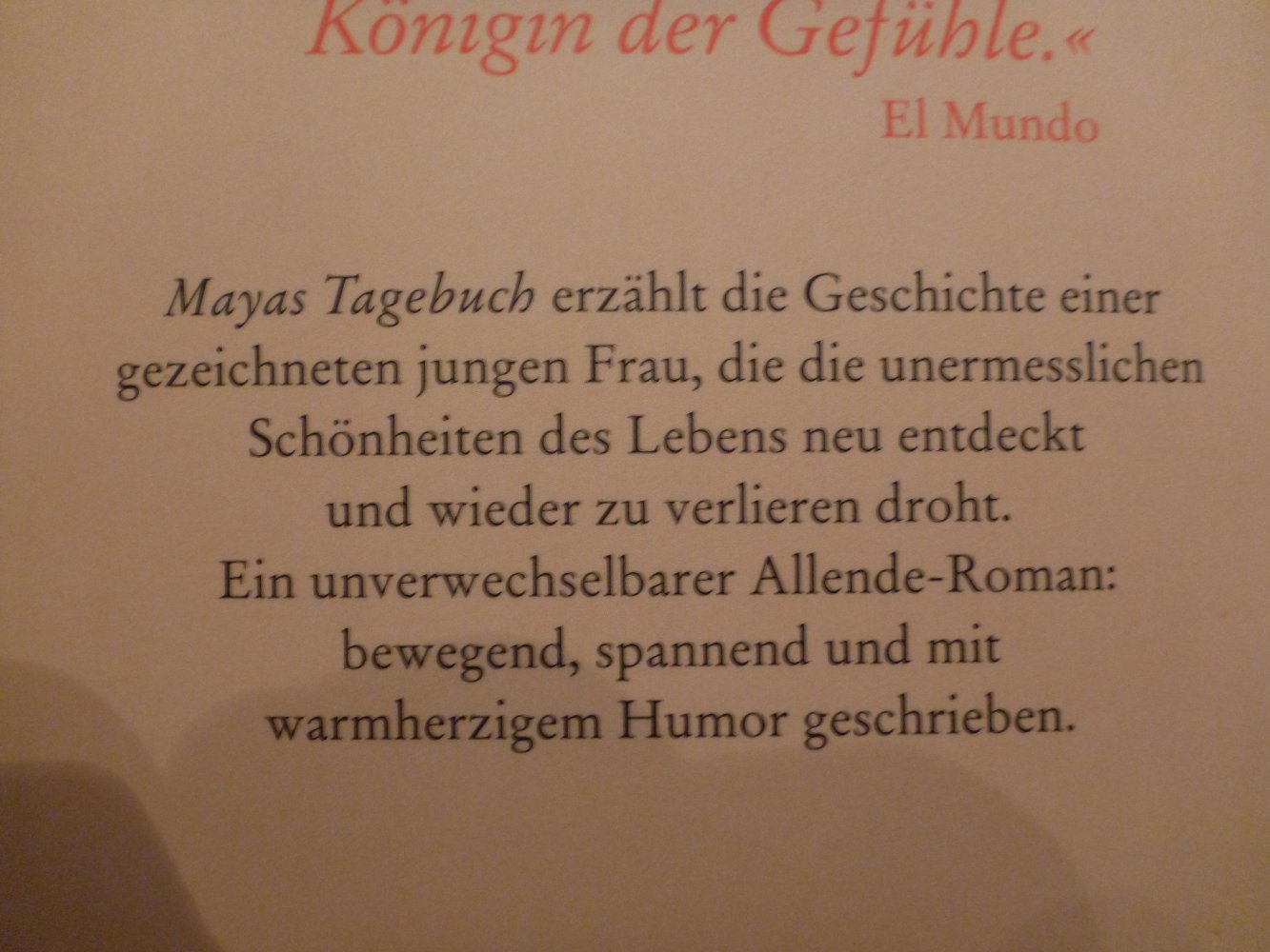 Buch: Isabel Allende: Mayas Tagebuch