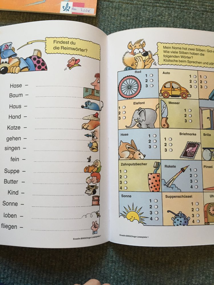 Lesespiele für die 1.Klasse