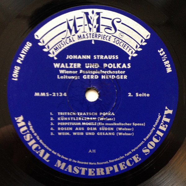 Johann Strauss* / Wiener Festspielorchester*, Gerd Heidger ?– Walzer Und Polkas 