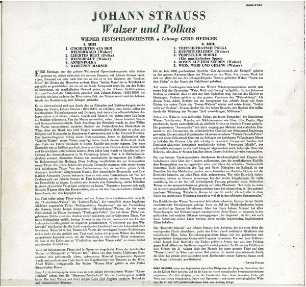 Johann Strauss* / Wiener Festspielorchester*, Gerd Heidger ?– Walzer Und Polkas 