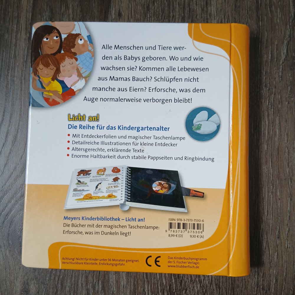 Licht an! Taschenlampenbuch Babys und Tierkinder