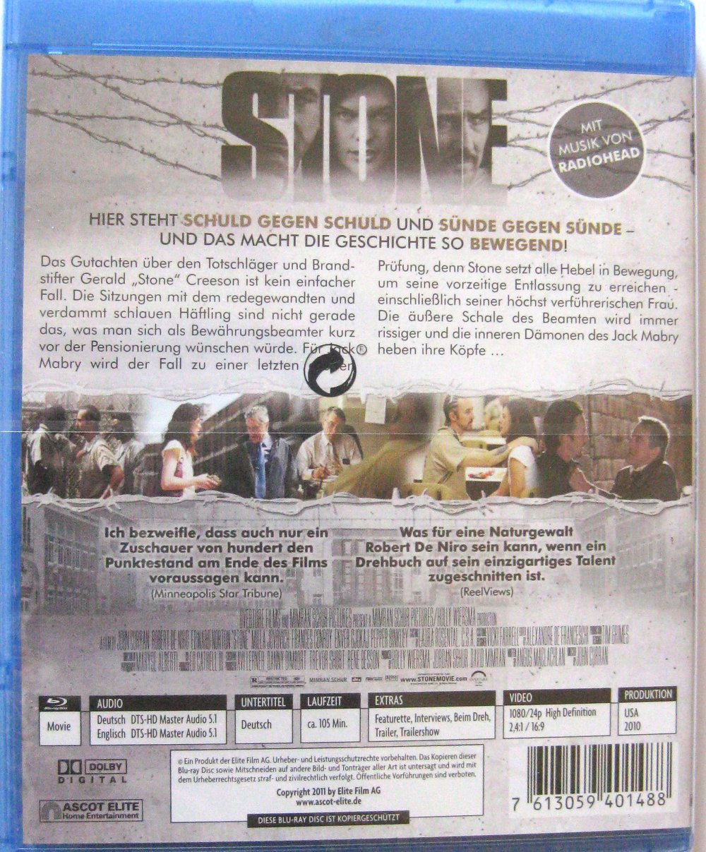 2 Blurays OVP/NEU mit DE NIRO: ++KURZER PROZESS++STONE    RAR!