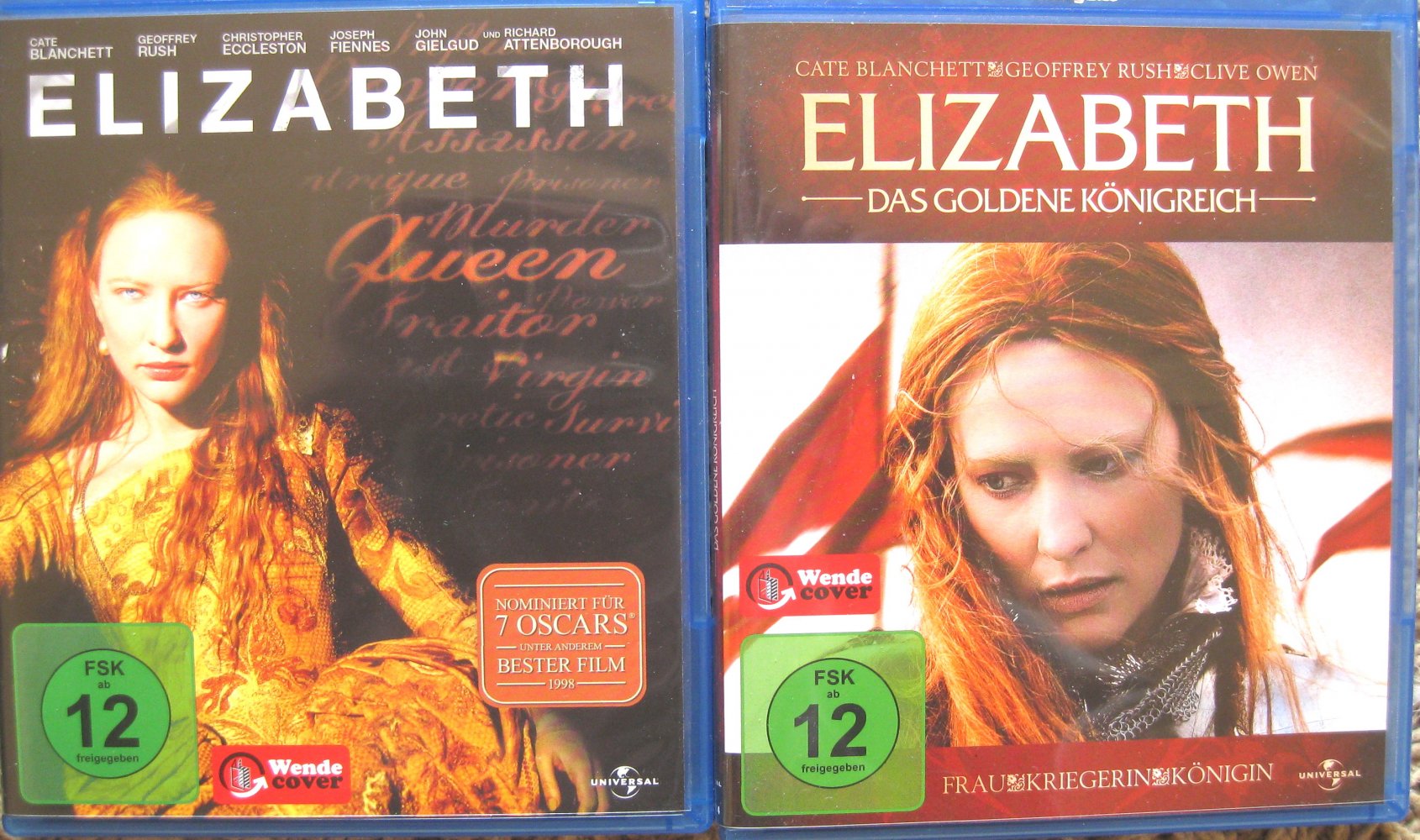 ELIZABETH  2 Blurays Historien-Kostüm-Thriller mit Cate Blanchett