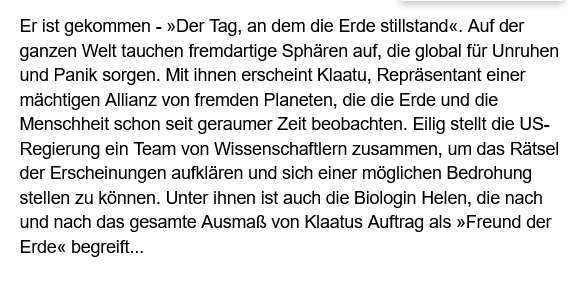 BLURAY OVP NEU !  Der Tag an dem die Erde stillstand