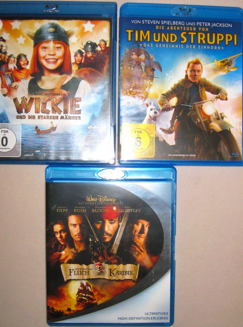 Fluch der Karibik (2 blurays) mit Johnny Depp + Orlando Bloom