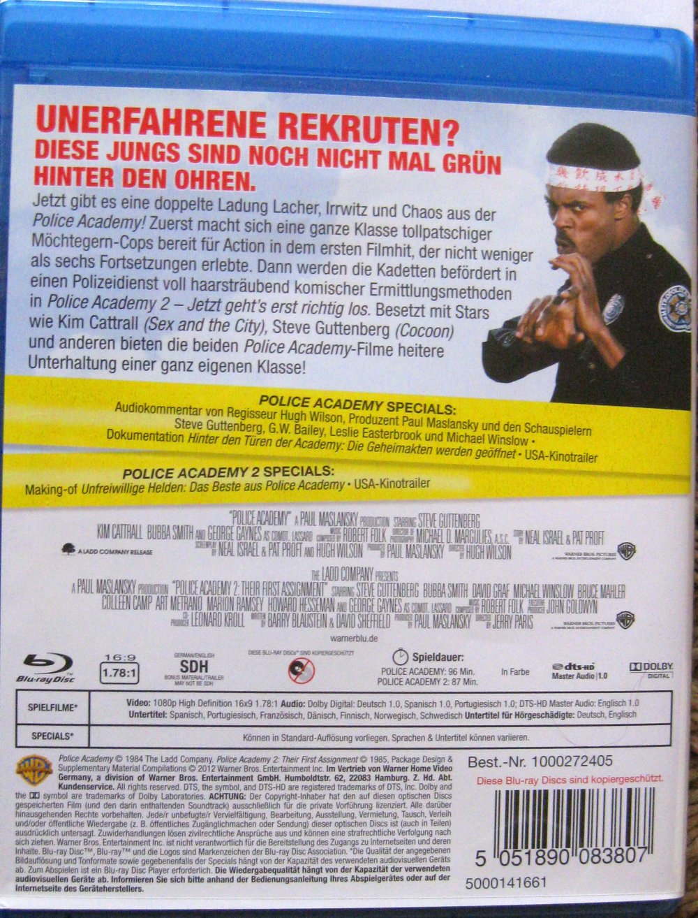POLICE ACADEMY TEIL 1 + 2 BLURAYS  KULT!!! KOMÖDIE