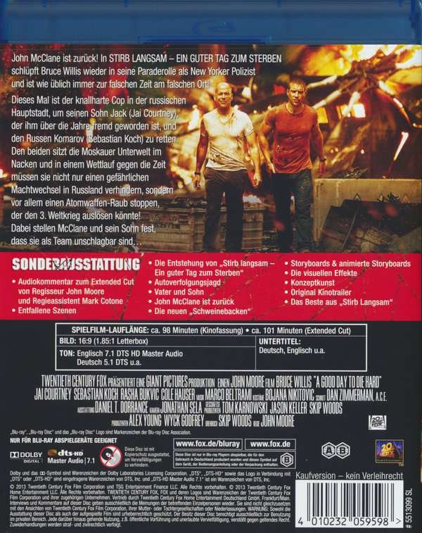 STIRB LANGSAM ein guter Tag zum Sterben  mit Bruce Willis  BLURAY OVP NEU!