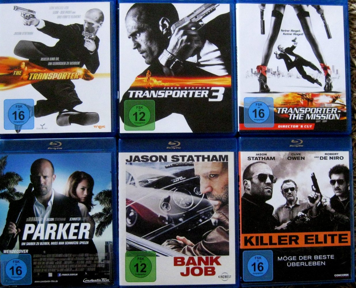 JASON STRATHAM Transporter,Killer Elite..... BLURAYS 6 Pack