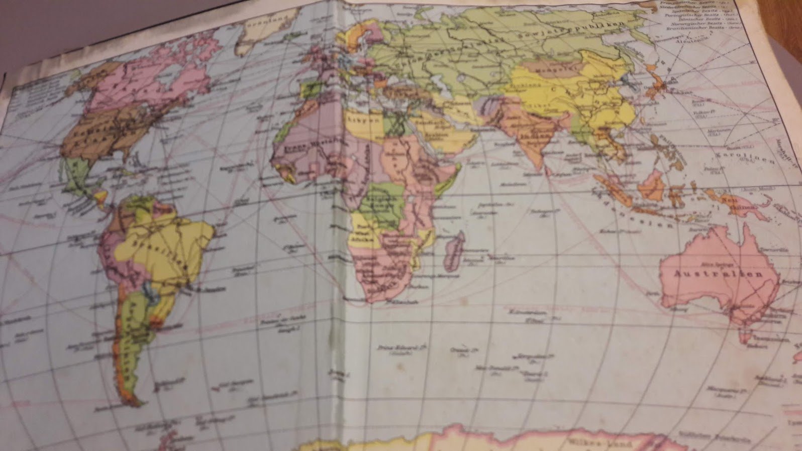 Lexikon Die Welt von A bis Z. 6 Auflage, Ausgabe 1952,Bilder & Karten