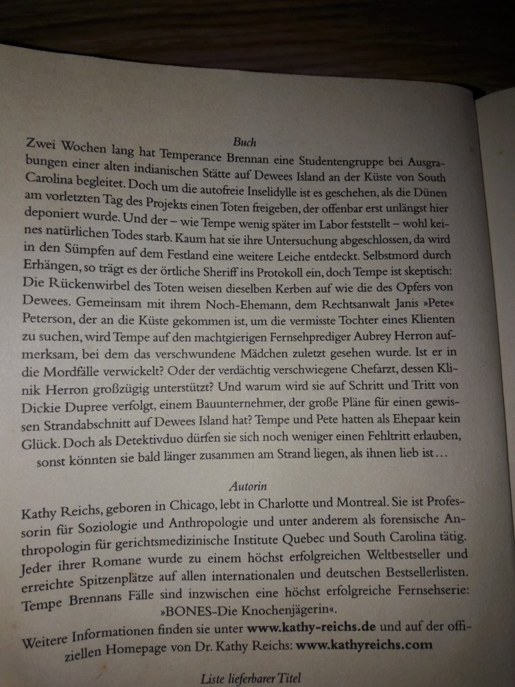 Hals über Kopf von Kathy Reichs