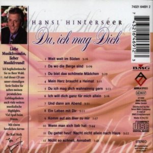 Karlf Moik präsentiert Hansi Hinterseer   Du,ich mag dich