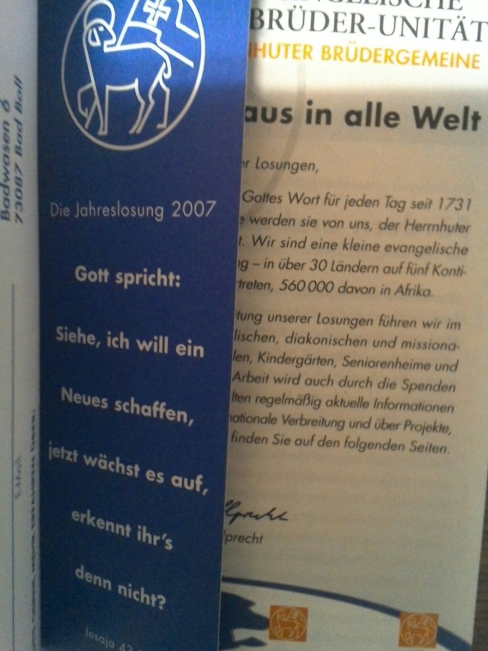 Jahres - Losungen 2004/5/6/7