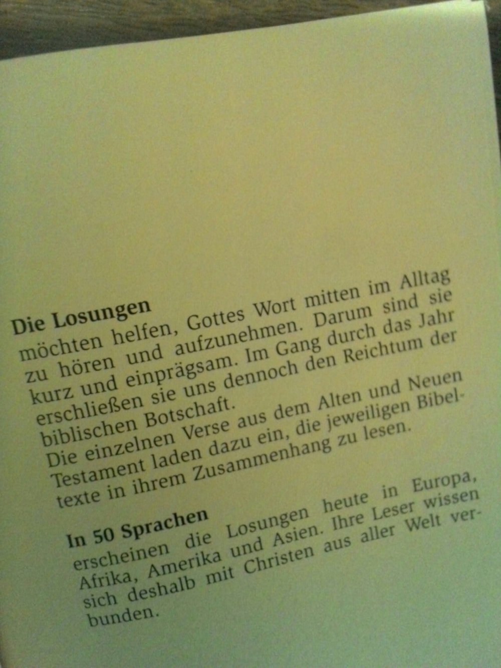 Jahres - Losungen 2004/5/6/7