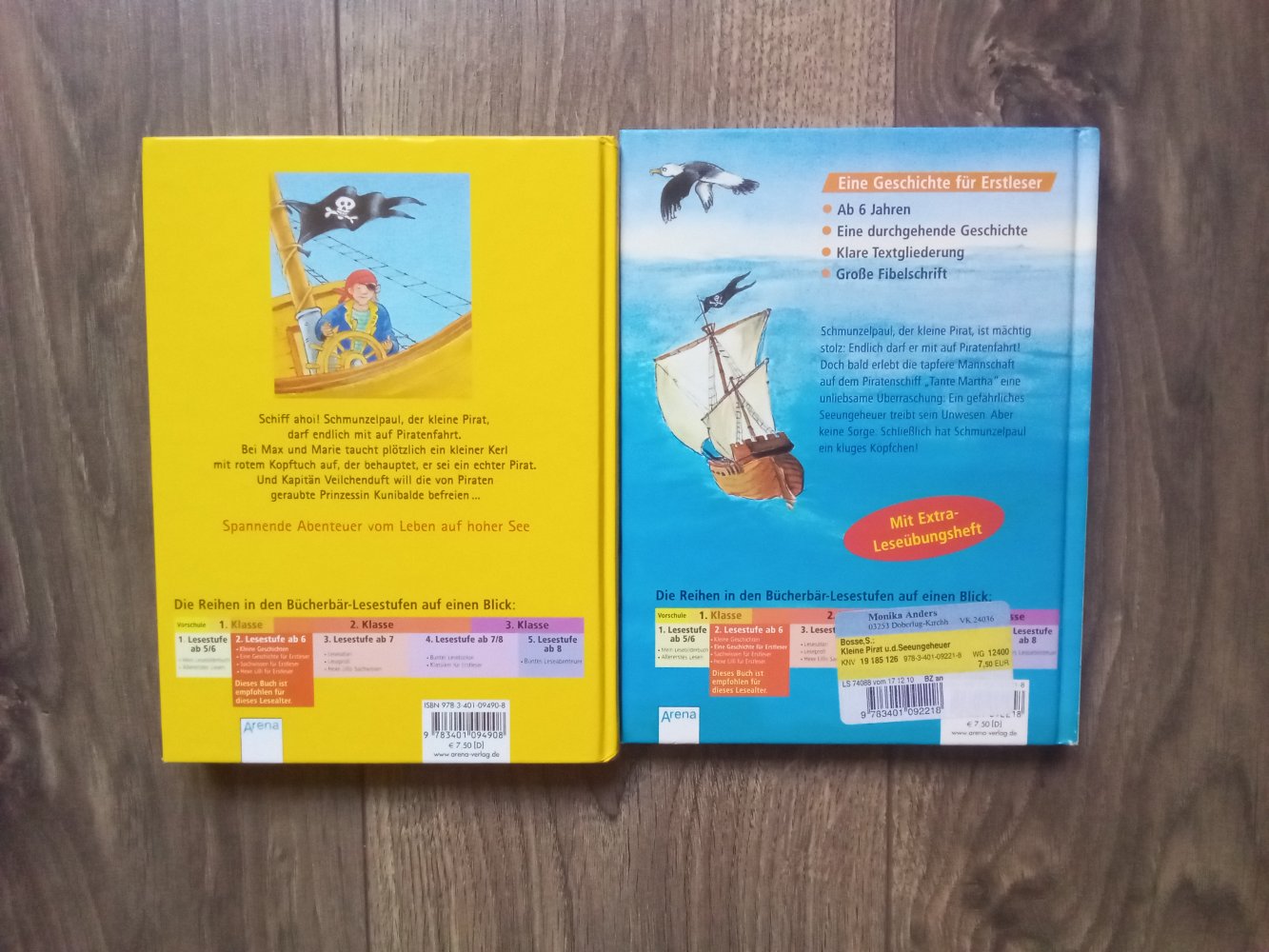2x Erstleser Bücherbär Piratengeschichten Seeungeheuer ab 6 Pirat