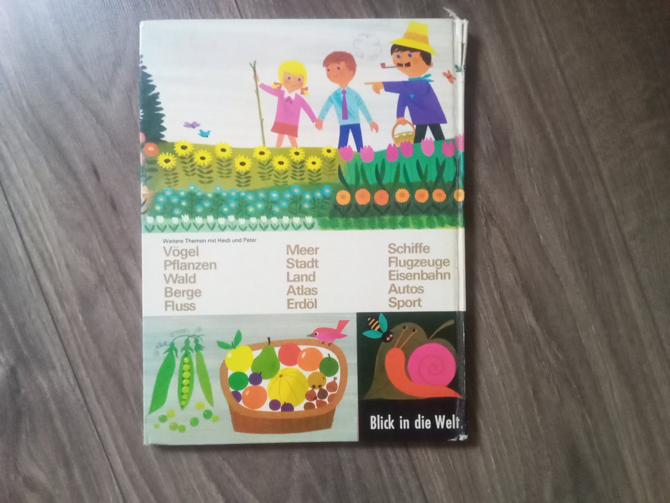 Heidi Peter und der Garten Alain Gree Bilderbuch Boje Verlag 1973