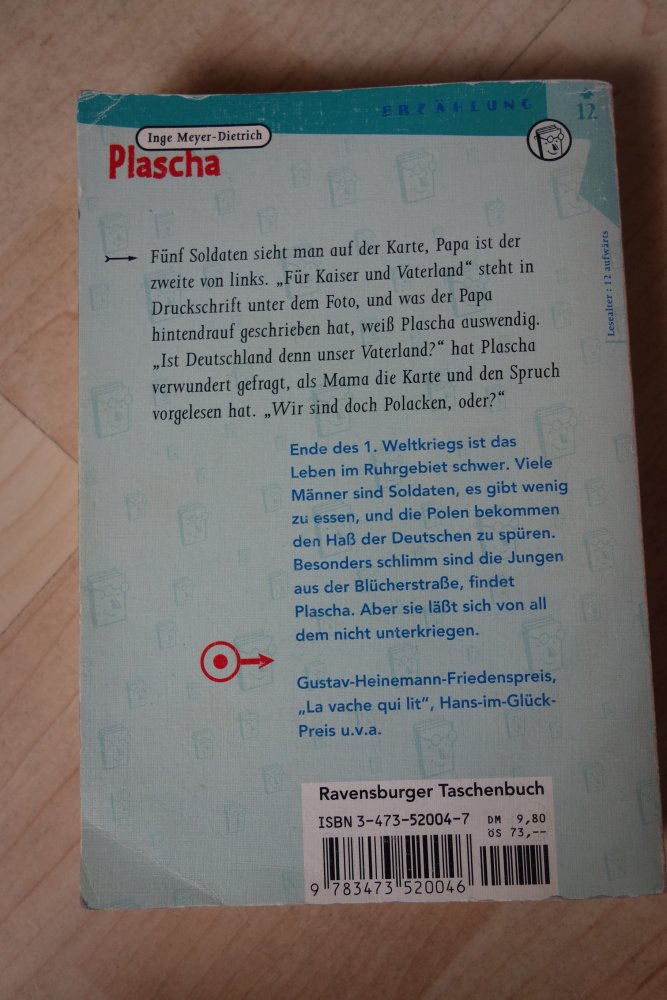 Plascha Inge Meyer-Dietrich Ravensburger Buch Erzählung ab 12