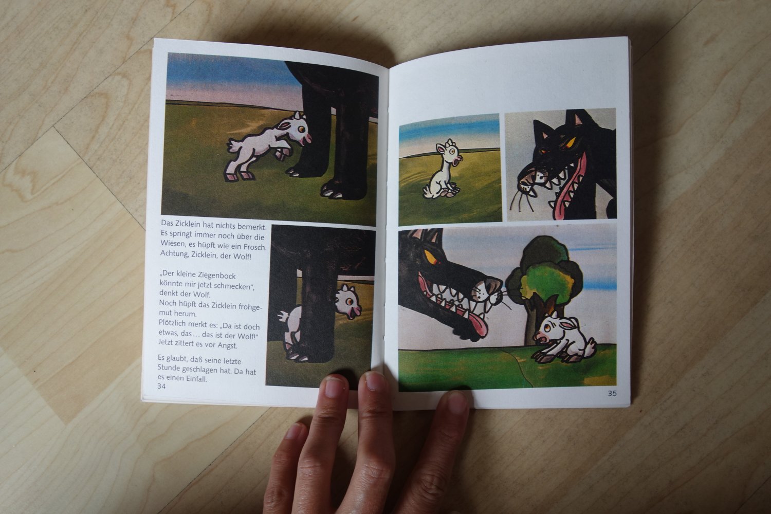 Sing nicht mit vollem Schnabel Rabe der Wolf und das Zicklein Fabel