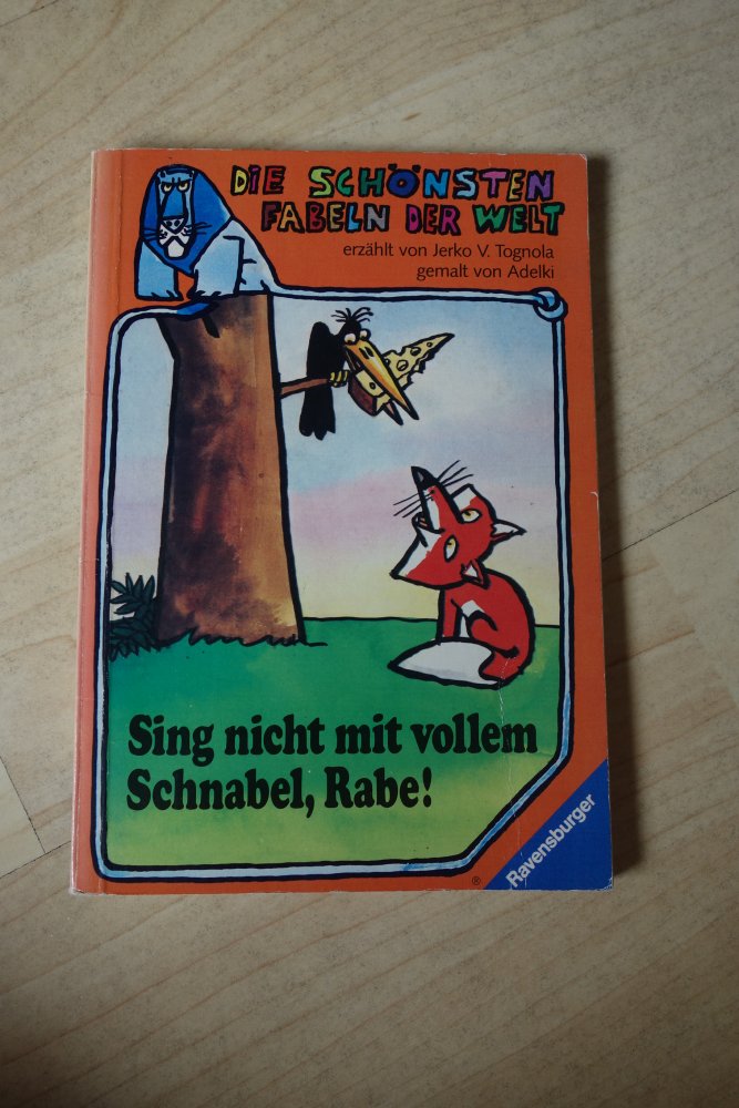 Sing nicht mit vollem Schnabel Rabe der Wolf und das Zicklein Fabel