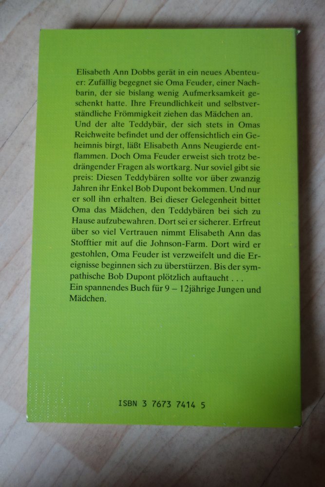 Elisabeth Ann und das Geheimnis des Teddybären Hilda Stahl