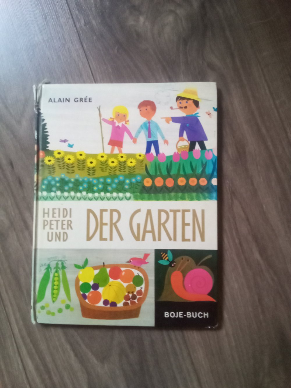 Heidi Peter und der Garten Alain Gree Bilderbuch Boje Verlag 1973