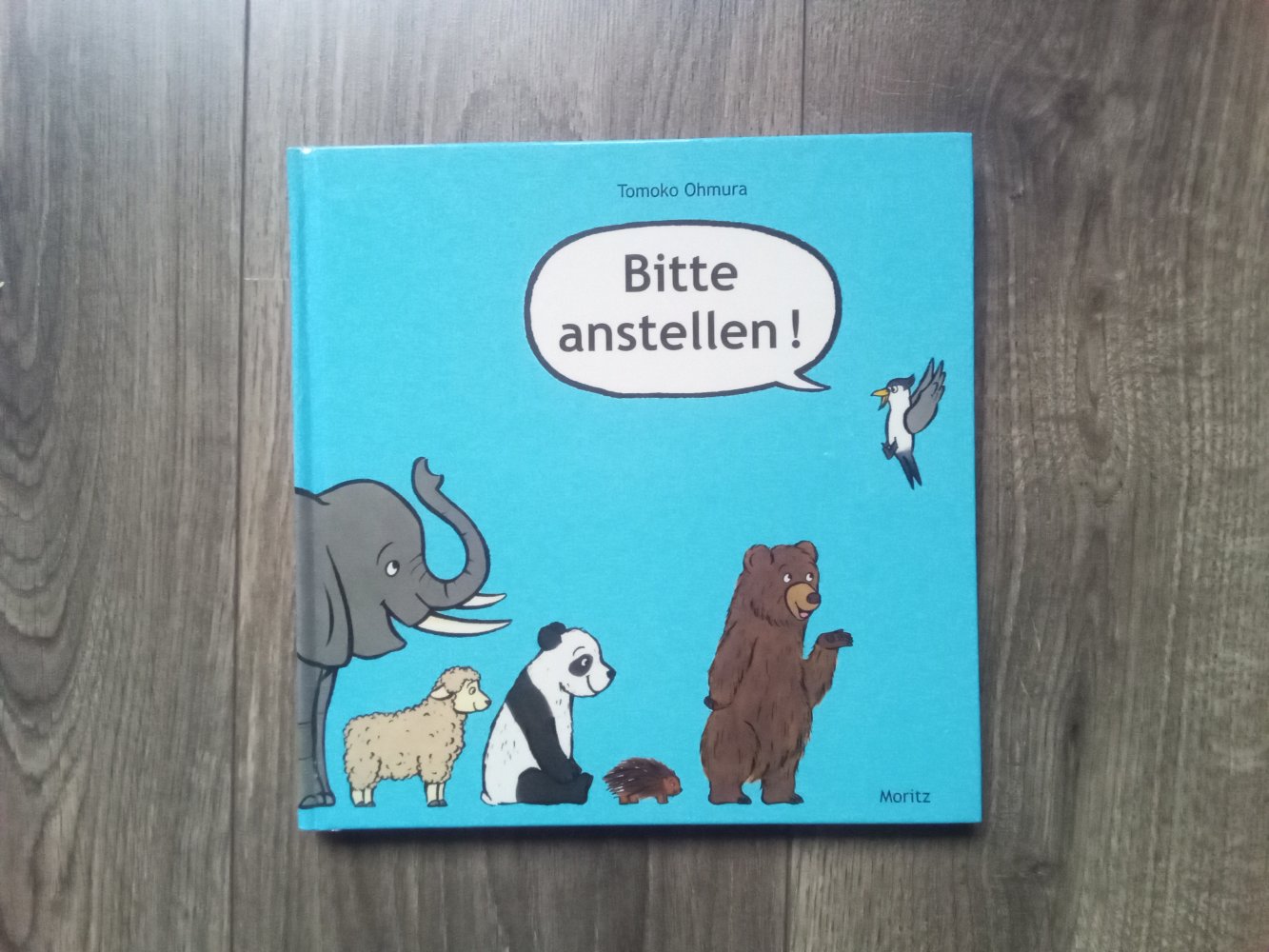 Bitte anstellen! Tomoko Ohmura Bilderbuch Moritz Verlag