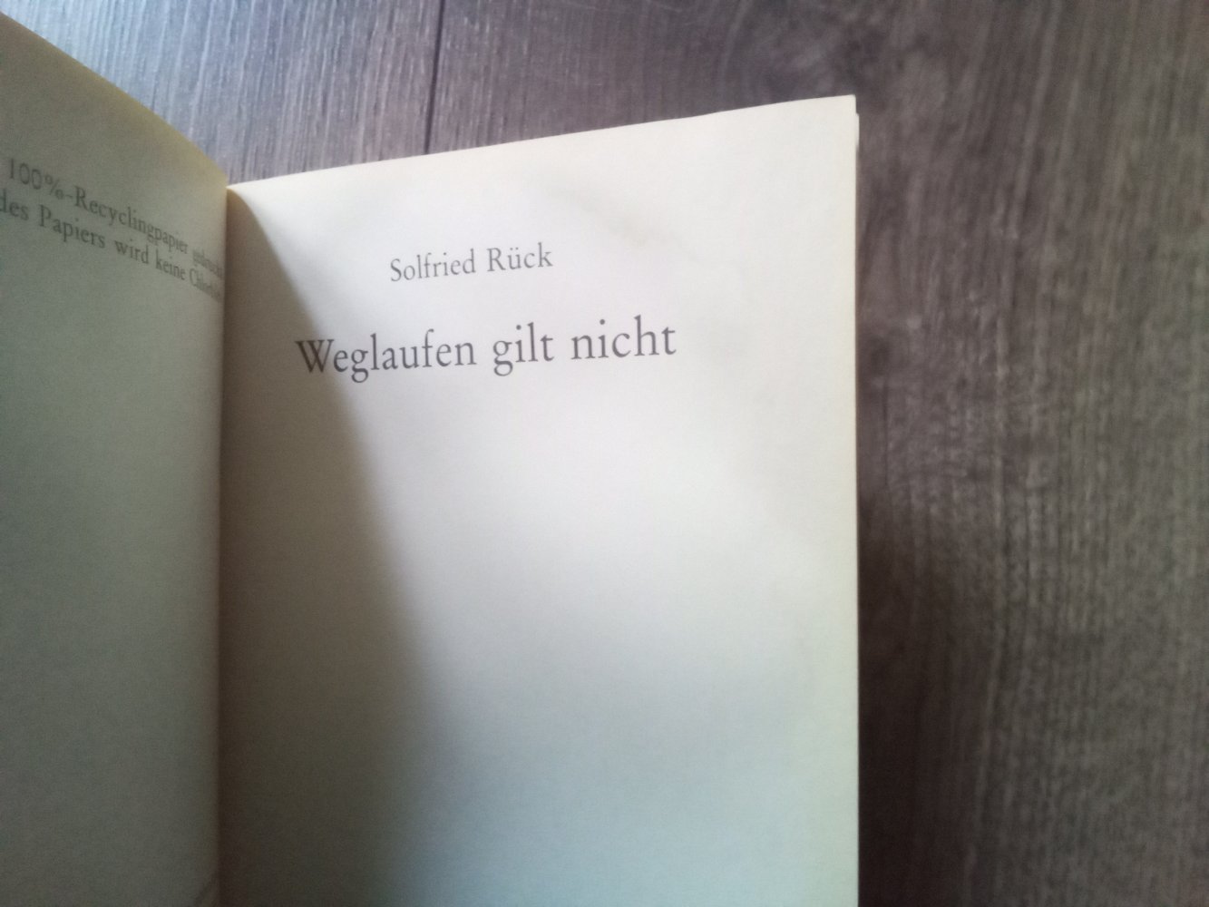 Weglaufen gilt nicht Solfried Rück dtv junior