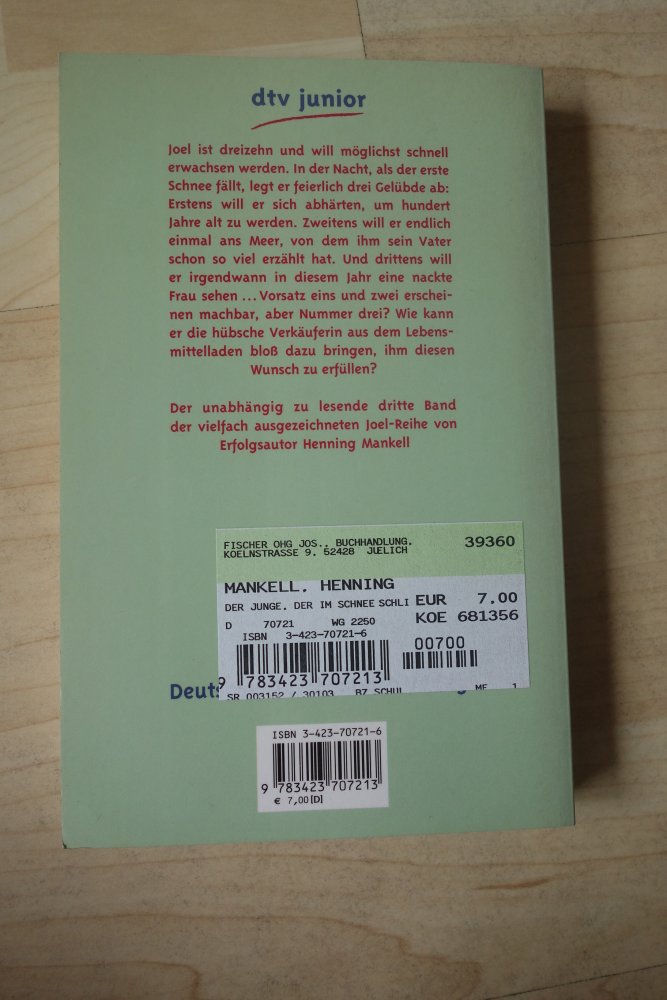 Der Junge der im Schnee schlief der Hund der unterwegs zu einem Stern war Henning Mankell dtv Junior