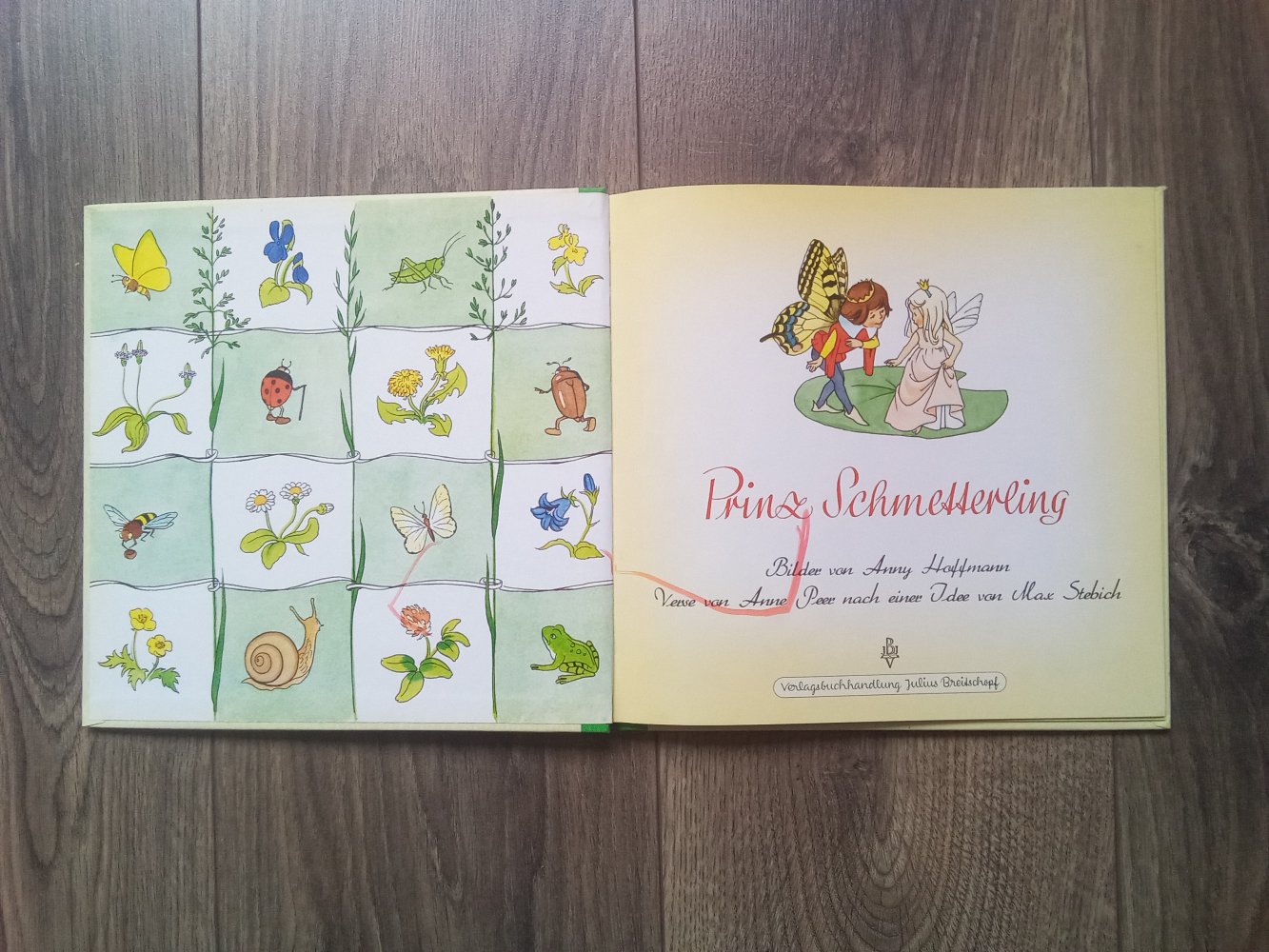 Prinz Schmetterling Buch gebunden Anny Hoffmann Julius Breitschopf