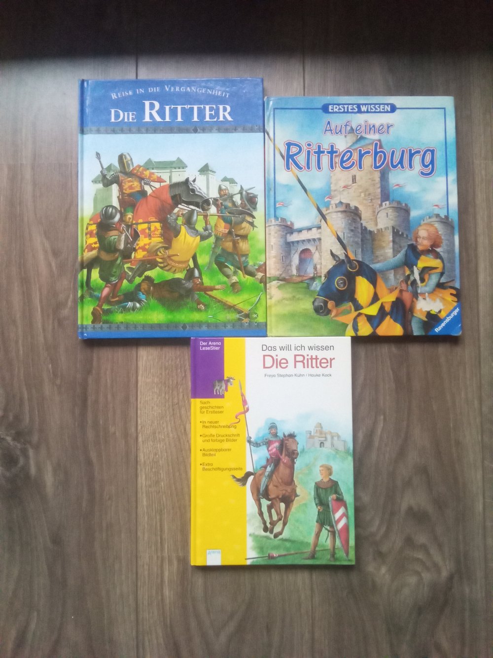 3x Sachbuch Ritter Ritterburg Kinder das will ich wissen Reise in die Vergangenheit 