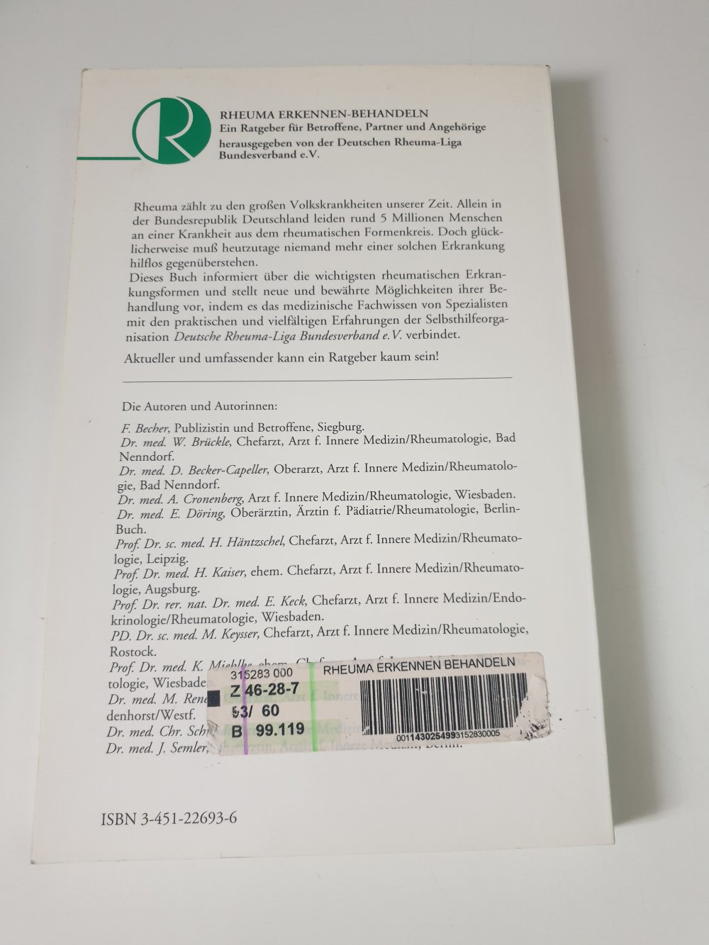 Rheuma - erkennen und behandeln