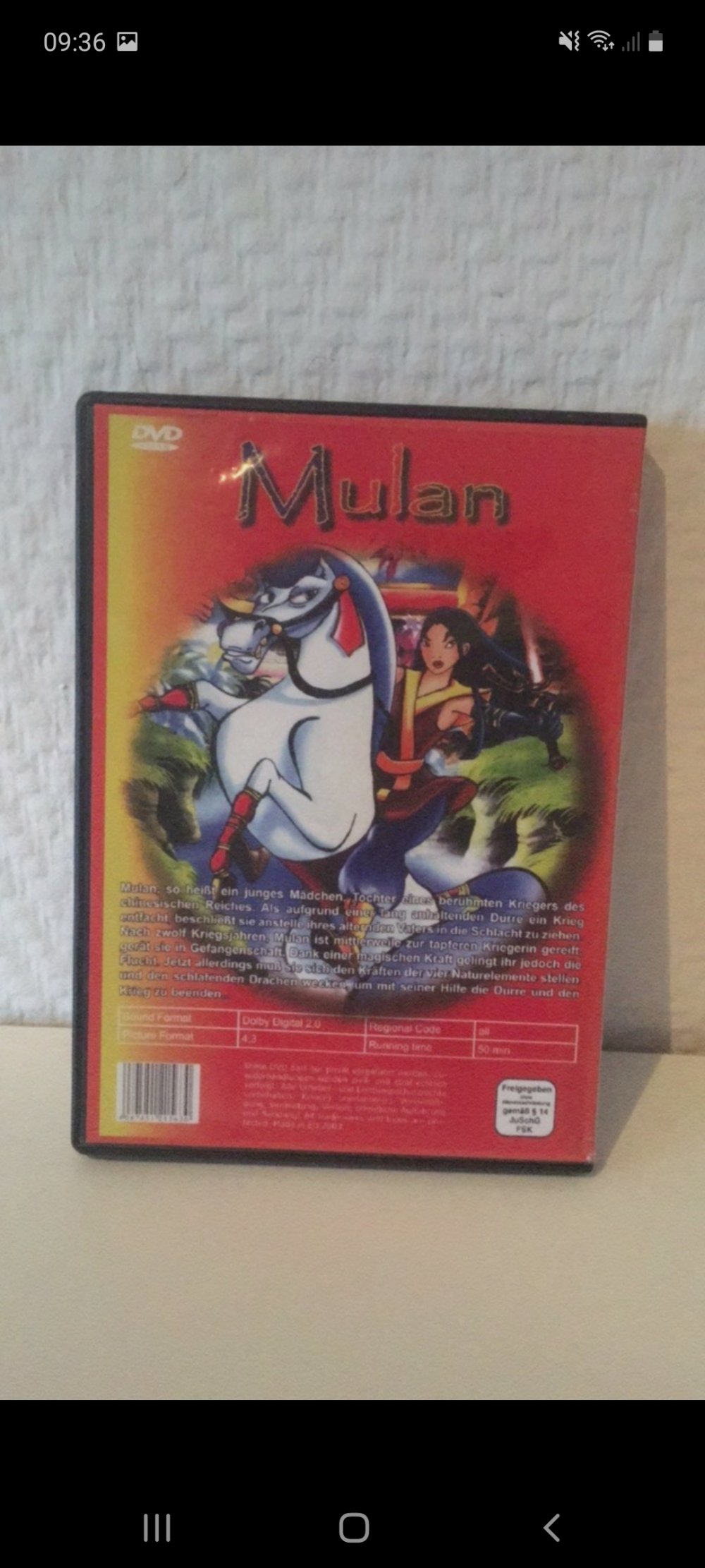 Eine DVD,  Film Mulan 