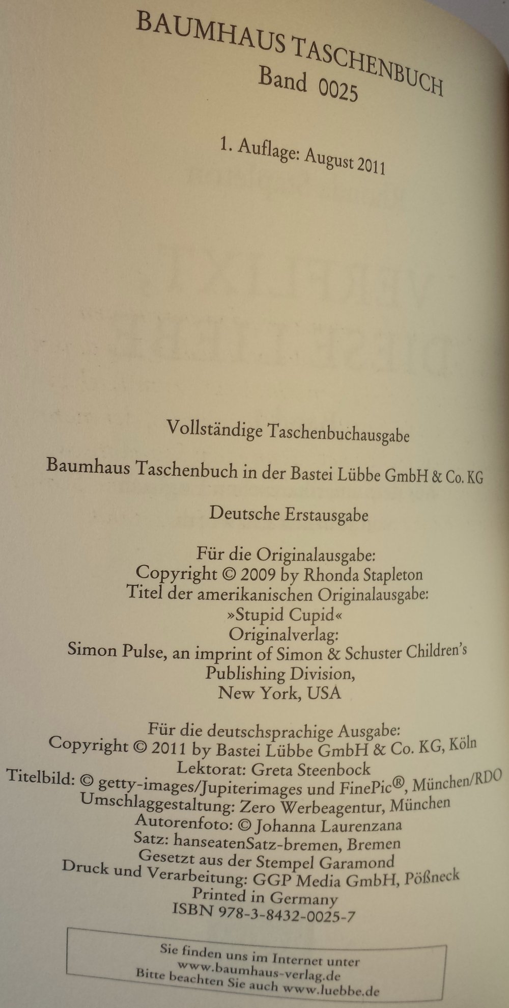 Verflixt diese Liebe Rhonda Stapleton Jugendroman Taschenbuch Roman Buch