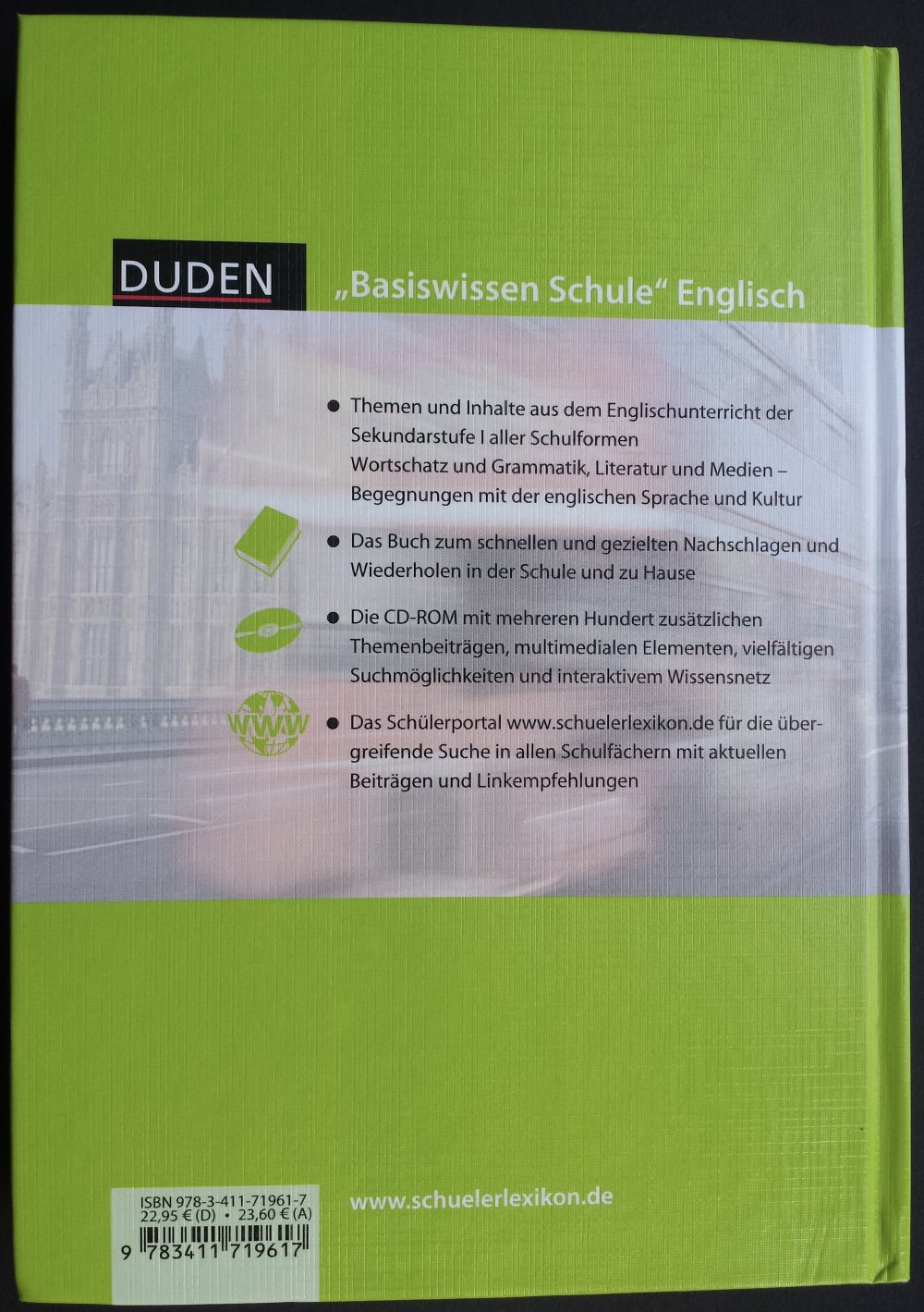 Buch Duden Basiswissen Englisch Klasse 5-10 Schüler-hilfe Schule