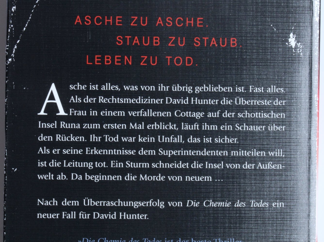Taschenbuch Buch Roman Kalte Asche Simon Beckett Thriller Krimi TOP Weltbild