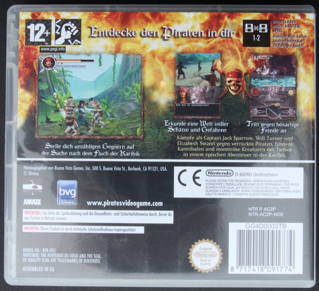 Nintendo DS-Spiel Fluch der Karibik Piraten Jack Sparrow NintendoDS Spiel nintendo ds Fluch der Karibik Piraten pirat Jack Sparrow pirates of the carribean