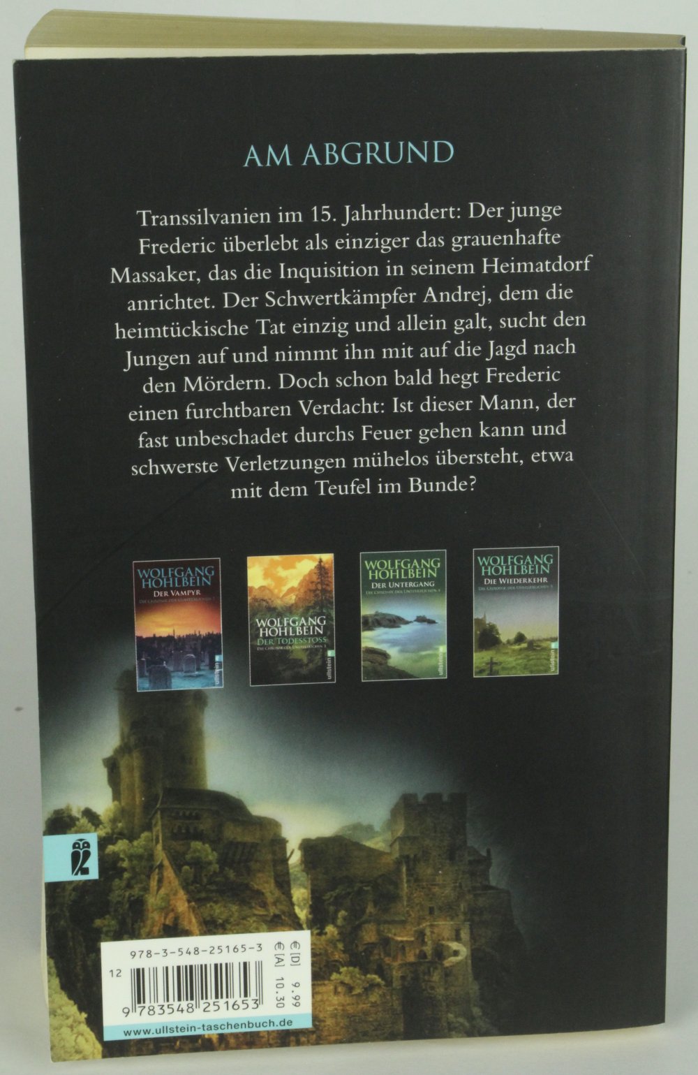 Taschenbuch Buch Roman Am Abgrund Wolfgang Hohlbein Krimi Thriller chronik
