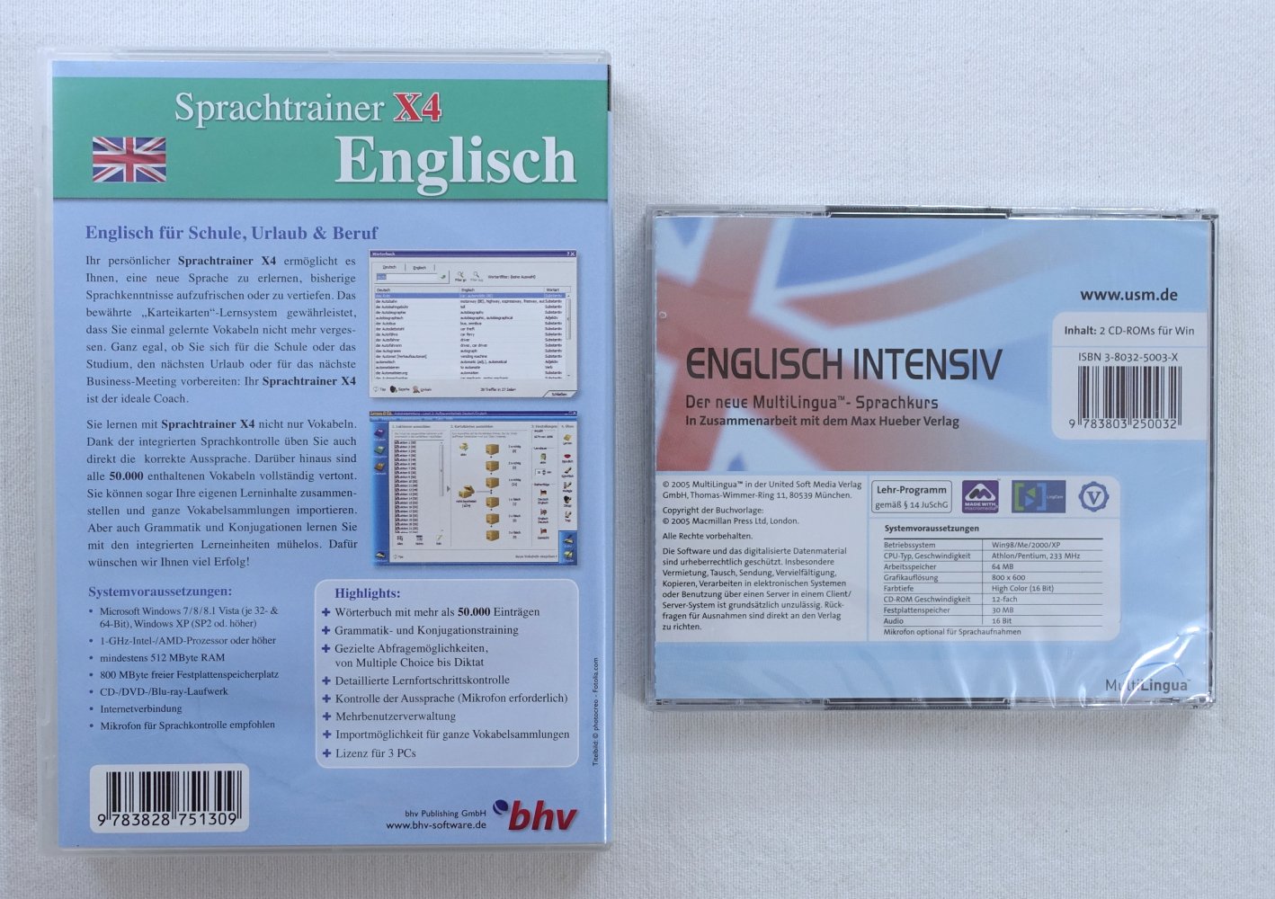 Set: Englisch Sprachtrainer + Intensiv Sprachkurs CD-ROM