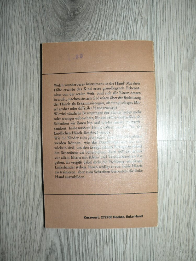 DDR Buch Rarität Ostalgie Rechte Hand und linke Hand? Wolfgang Sieler 