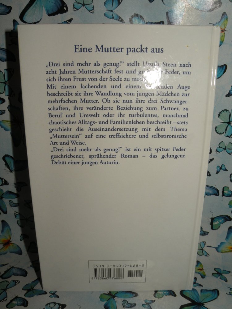 Buch Drei sind mehr als genug Ursula Steen heiterer Roman gebundene Ausgabe top Zustand wie neu