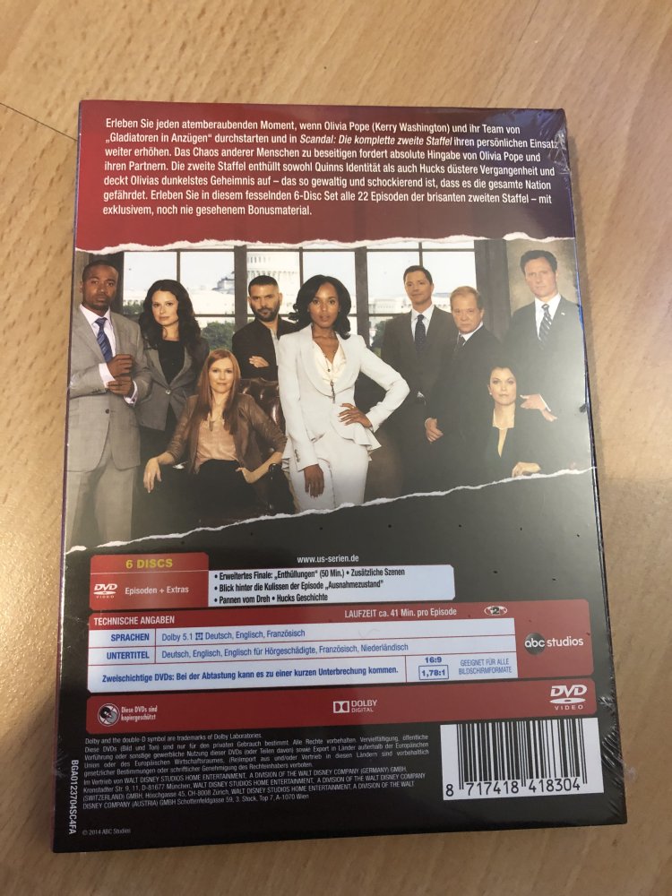 Scandal - Die komplette zweite Staffel NEU/OVP - versandkostenfrei