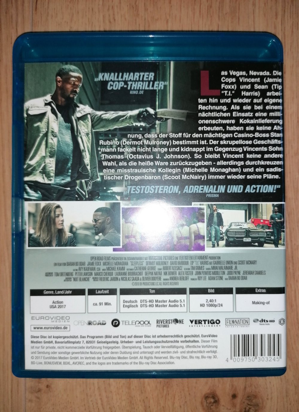 Blu-ray Sleepless Eine tödliche Nacht Jamie Foxx Cop-Thriller