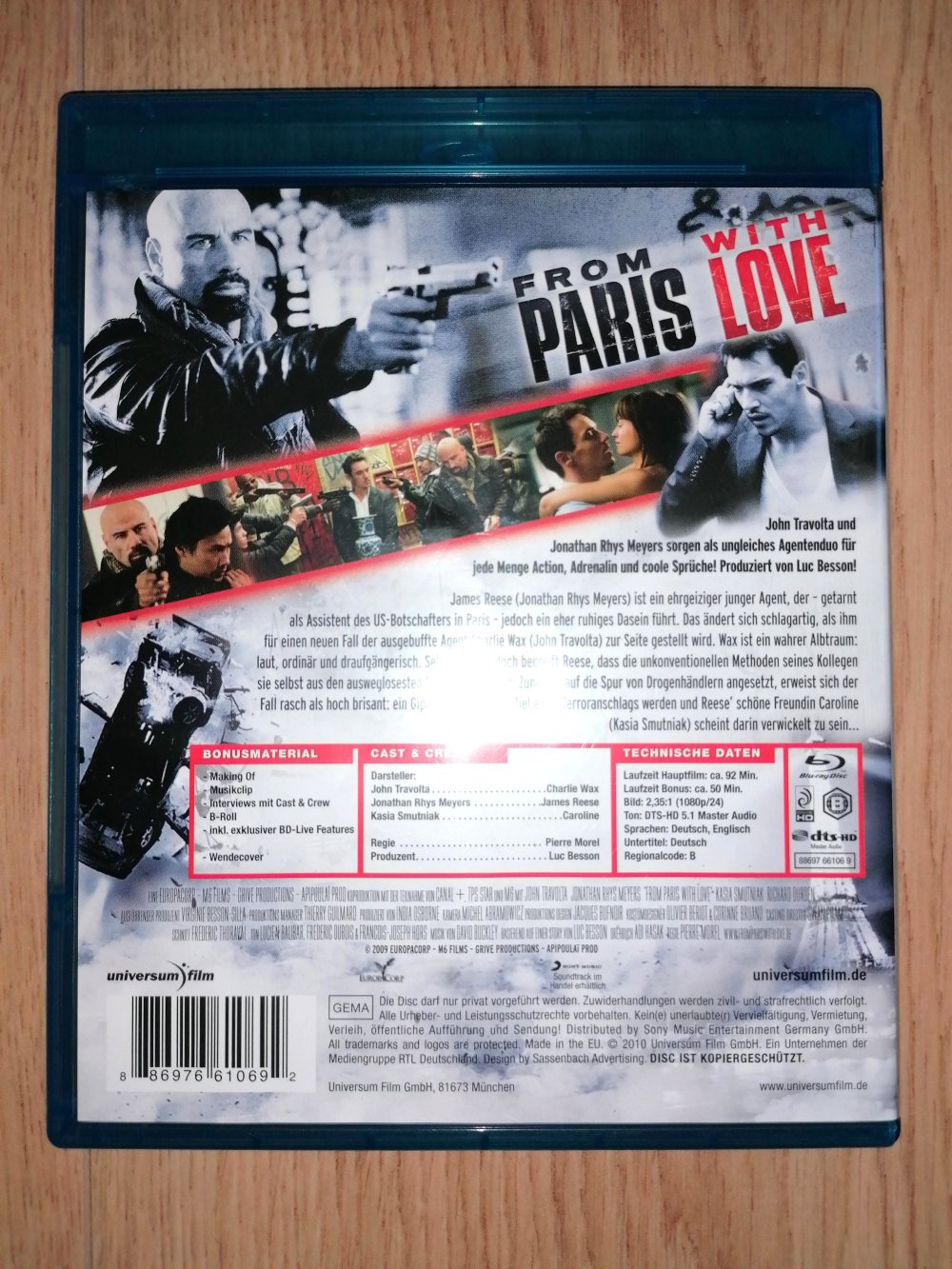 Blu-ray From Paris with Love John Travolta Agententhriller