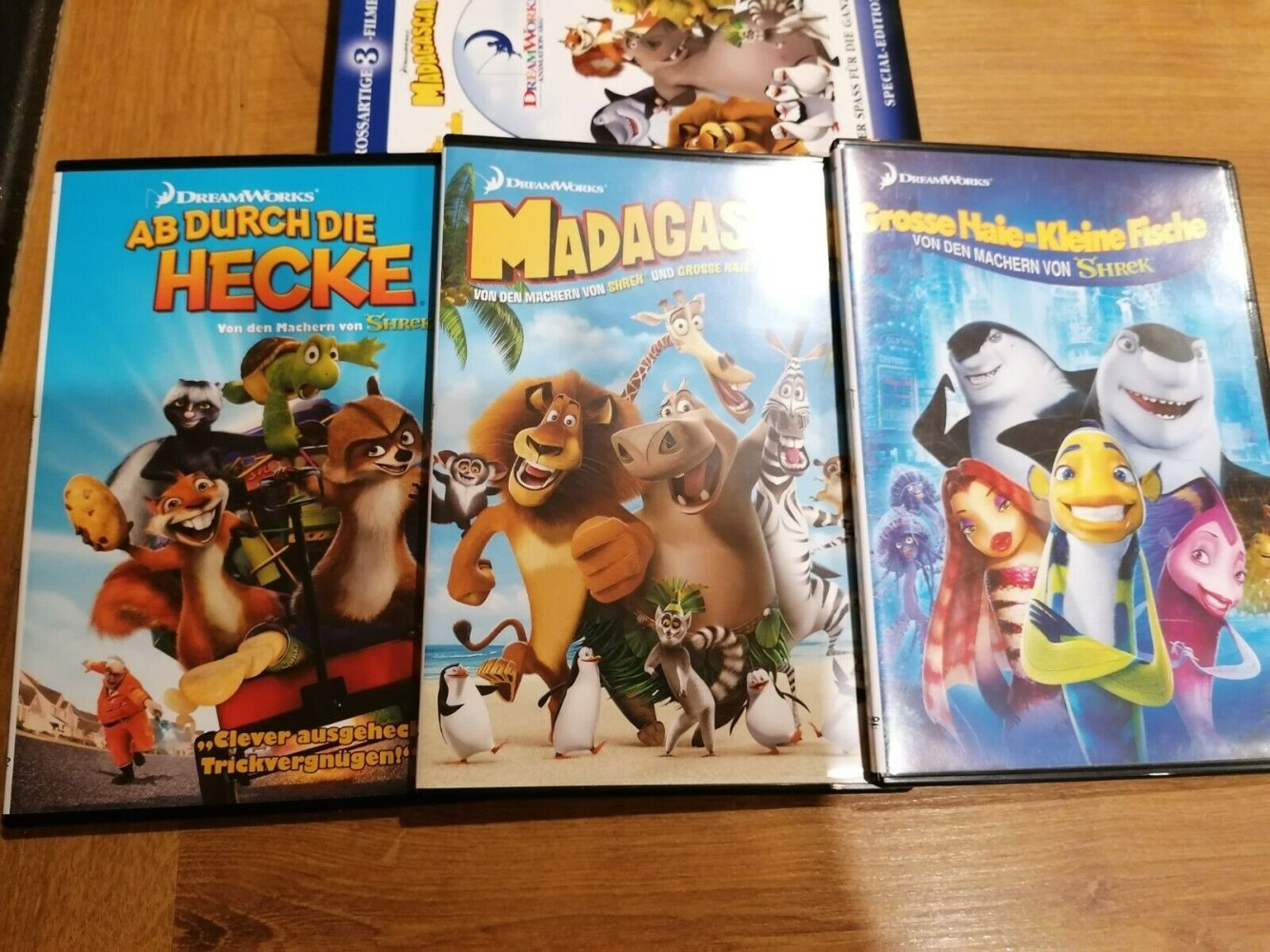 Special Edition Madagscar Ab durch die Hecke Groß Haie kleine Fische DVD Box