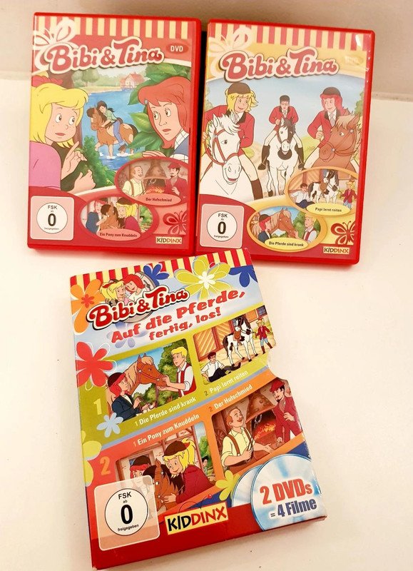 Kinder DVDs 4Stück= 8 Filme Bibi & Tina