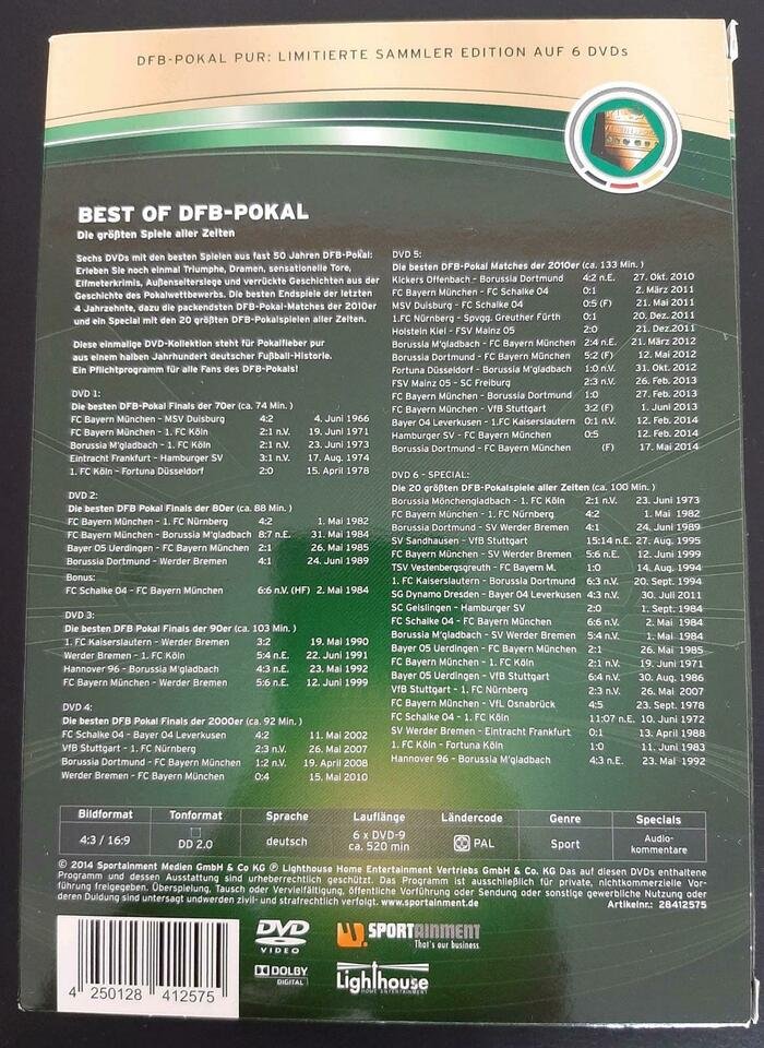 DVD 6er-Set Best of DFB-Pokal - Die größten Spiele